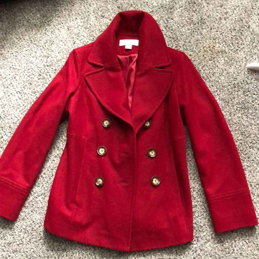 Michael Kors wool coat maroon color